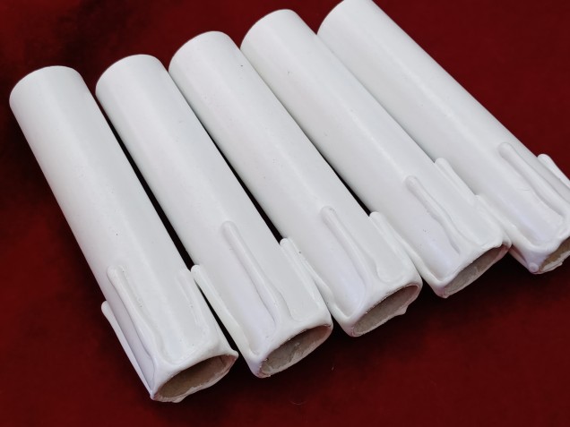 Chandelier Candle Tubes White Drip Card 120mm x 24mm 