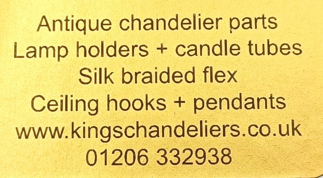 Chandelier Candle Tubes brown with gold drip Card 85mm x 24mm 5 pack  
