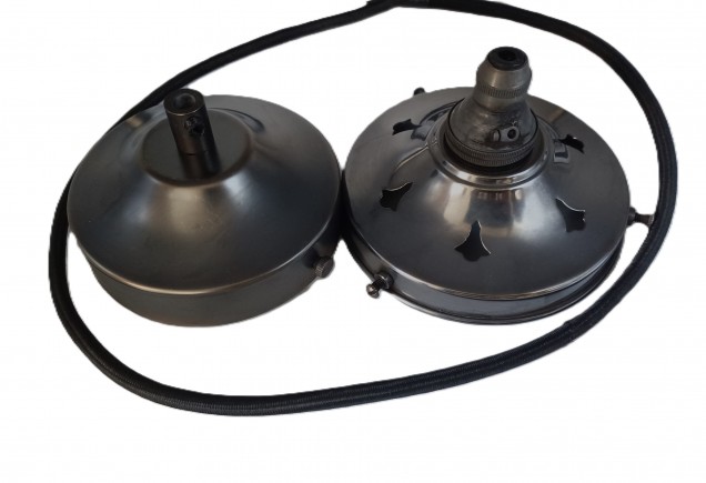 Dark Bronze Lamp Shade Gallery Pendant Set - 109mm Gallery