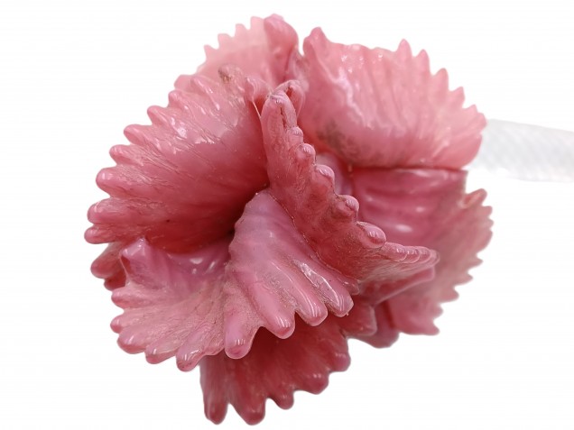 Murano Chandelier Flower pink Flower Clear Stem 