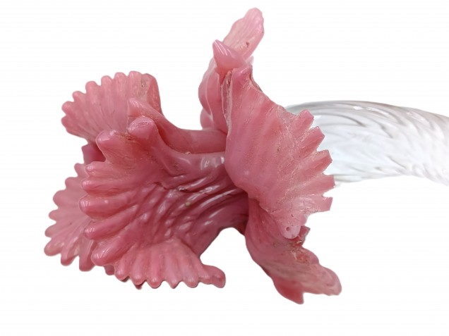 Murano Chandelier Flower pink Flower Clear Stem 