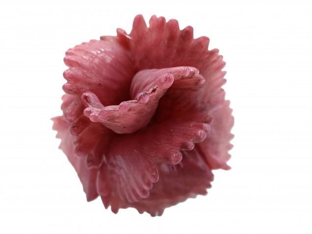 Murano Chandelier Flower pink Flower Clear Stem 