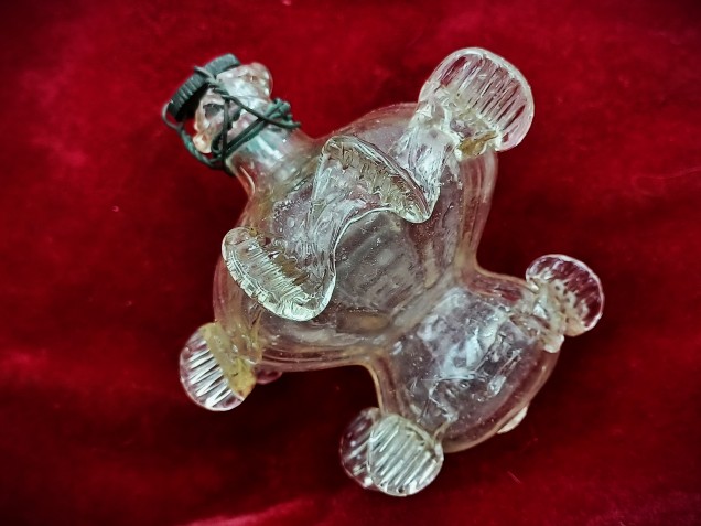 Vintage Murano Chandelier Finial Ball clear 