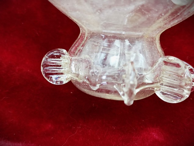 Vintage Murano Chandelier Finial Ball clear 