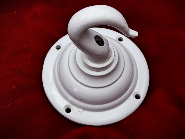 White chandelier hook heavy duty cast iron ceiling hook 