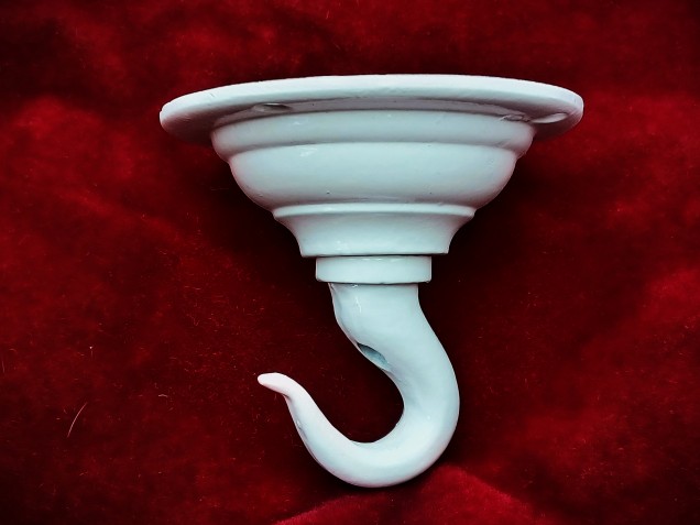 White chandelier hook heavy duty cast iron ceiling hook 