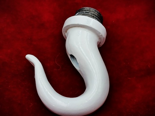 White chandelier hook heavy duty cast iron ceiling hook 