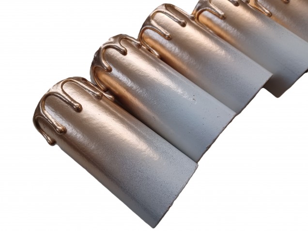 Chandelier Candle Tubes White and antique gold Drip Card 95mm x 40mm 