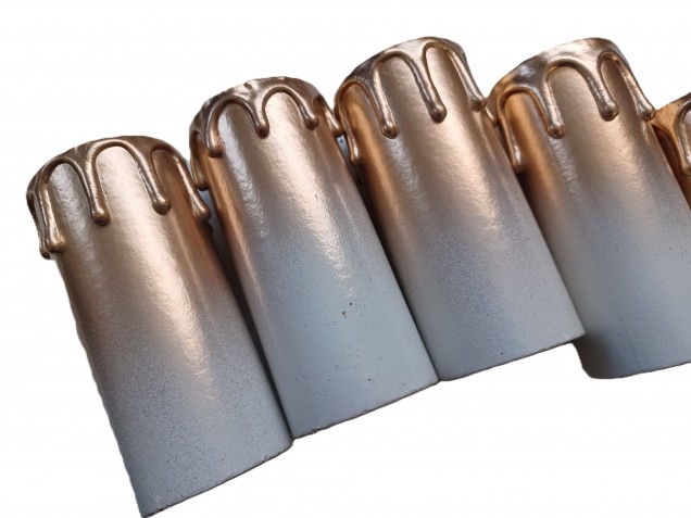 Chandelier Candle Tubes White and antique gold Drip Card 95mm x 40mm 