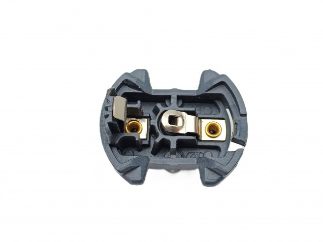 E27 ES 3 part lamp holder silver plain skirt