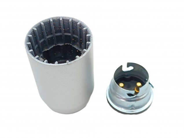 B22 Bakelite lamp holder in silver