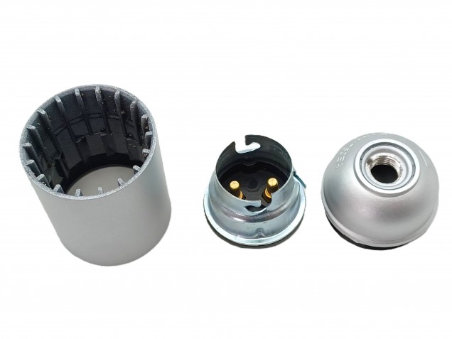 B22 Bakelite lamp holder in silver