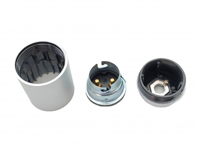 B22 Bakelite lamp holder in silver