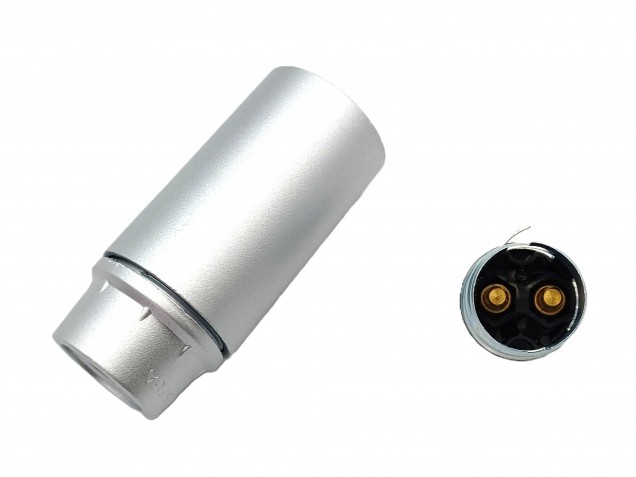 BAKELITE B15 SBC LAMP HOLDER PLAIN SKIRT SILVER