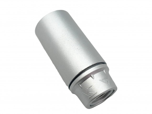 BAKELITE B15 SBC LAMP HOLDER PLAIN SKIRT SILVER