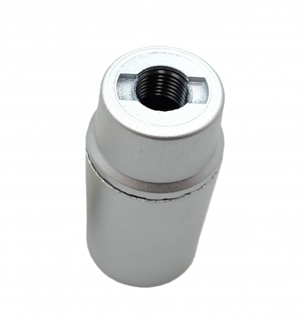 E14 Bakelite Lamp Holder 3 Part Plain Skirt silver