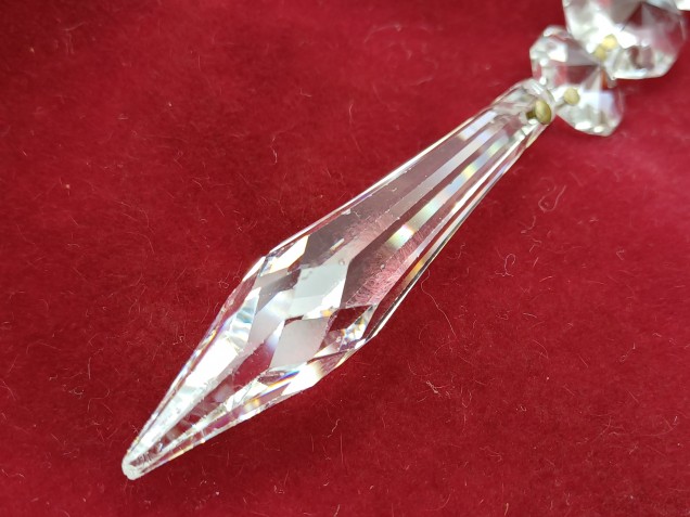 Crystal icicle drop with buttons high lead content crystal drop 