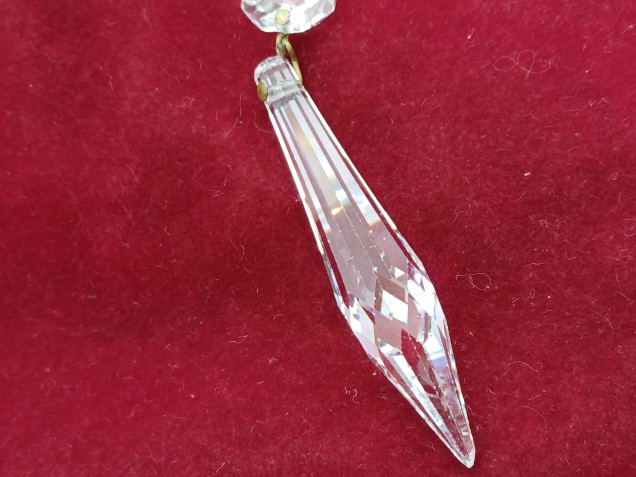 Crystal icicle drop with buttons high lead content crystal drop 