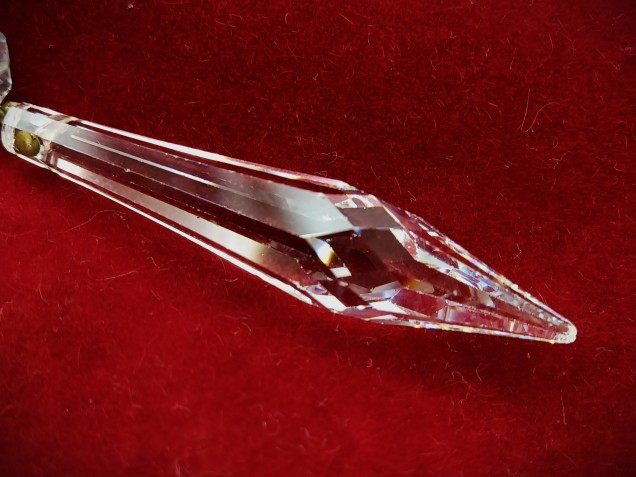 Crystal icicle drop with buttons high lead content crystal drop 