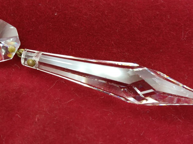 Crystal icicle drop with buttons high lead content crystal drop 