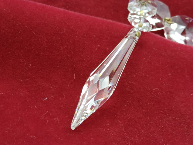 Crystal icicle drop with buttons high lead content crystal drop 