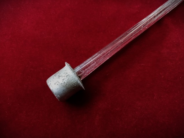 Venetian Murano clear glass chandelier leaf crook