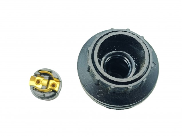 E14 lamp holder 3 part threaded skirt plus 2 chunky shade rings black 