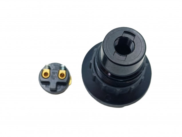 E14 lamp holder 3 part threaded skirt plus 2 chunky shade rings black 