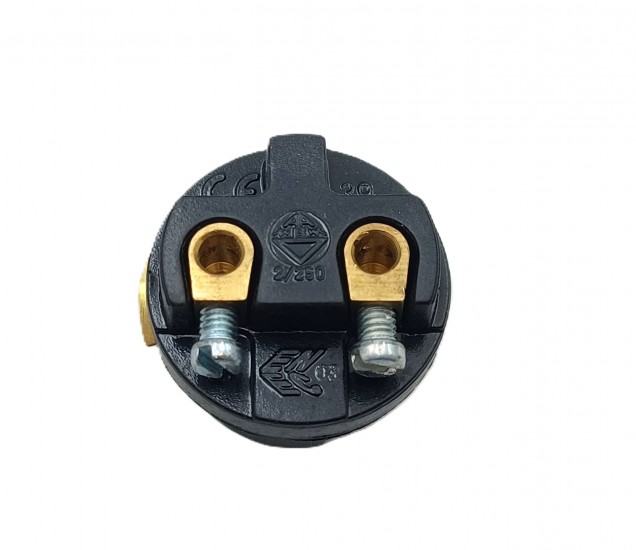 E14 Bulb Lamp Holder 3 Part Plain Skirt Black Plastic