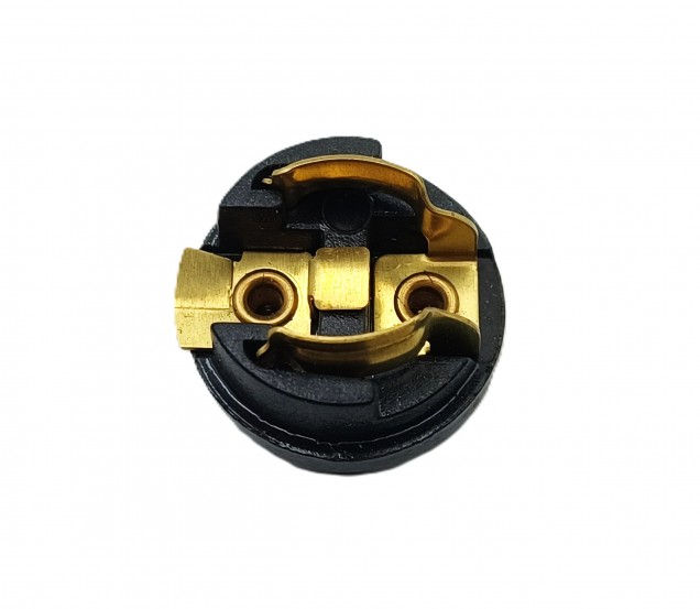 E14 Bulb Lamp Holder 3 Part Plain Skirt Black Plastic