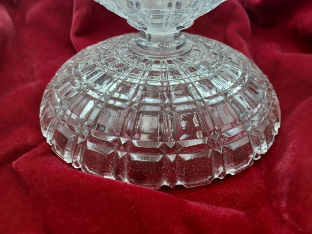 Large glass chandelier bowl canopy