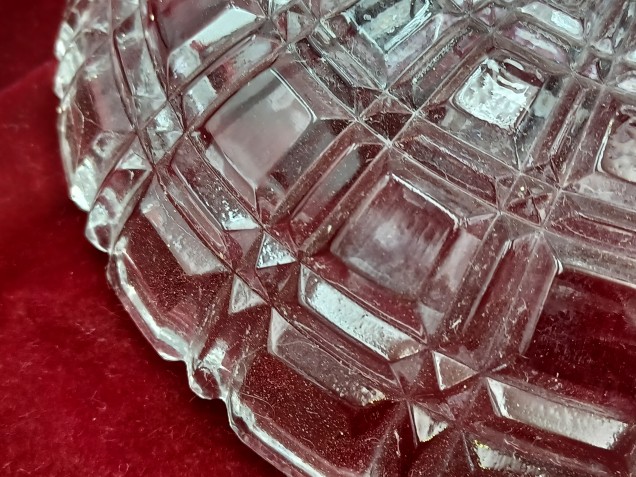 Large glass chandelier bowl canopy