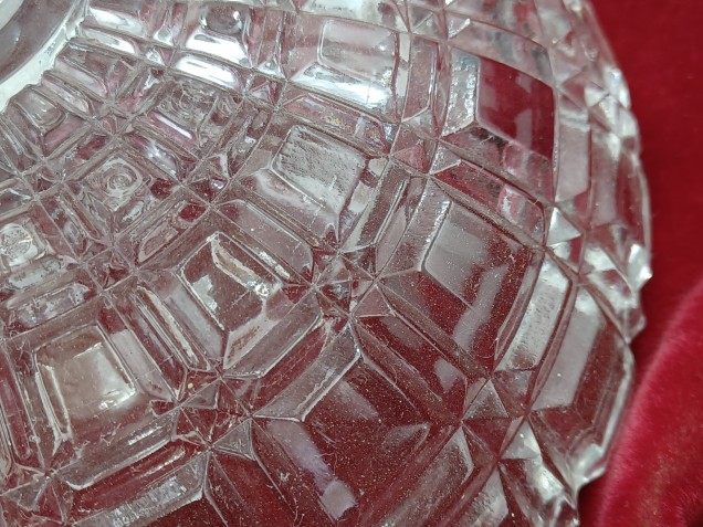 Large glass chandelier bowl canopy