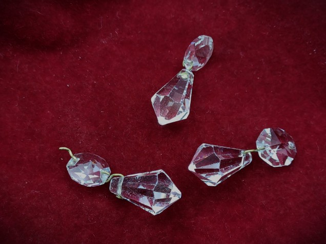 Strass crystal chandelier drops pack of 3