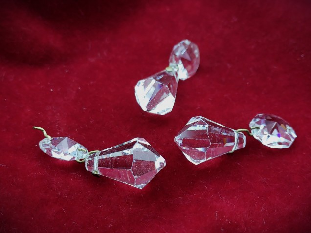 Strass crystal chandelier drops pack of 3