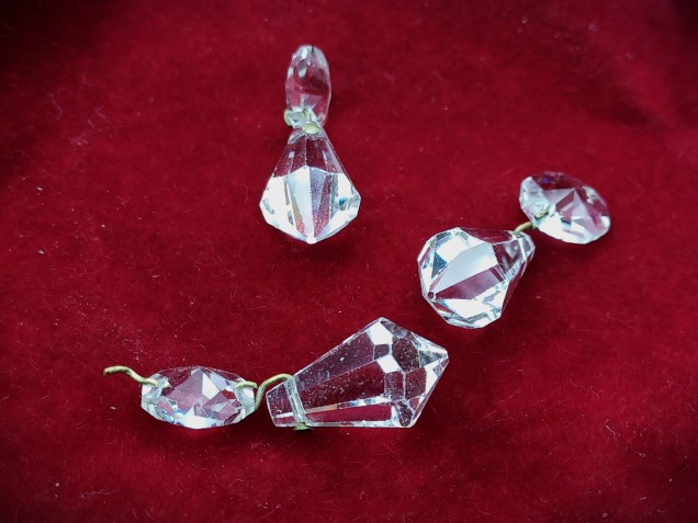 Strass crystal chandelier drops pack of 3