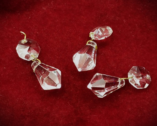 Strass crystal chandelier drops pack of 3