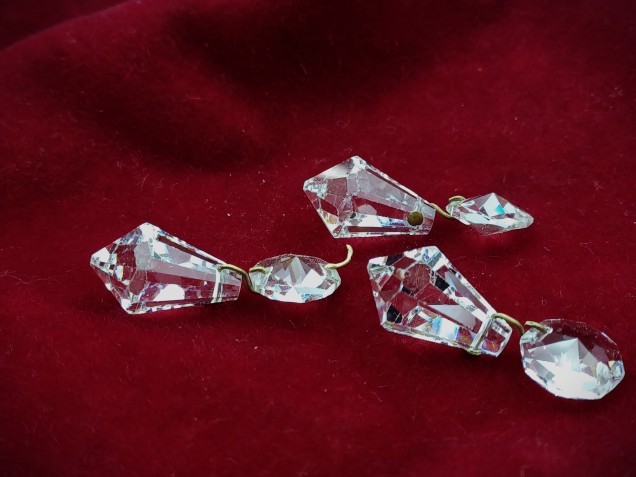 Strass crystal chandelier drops pack of 3