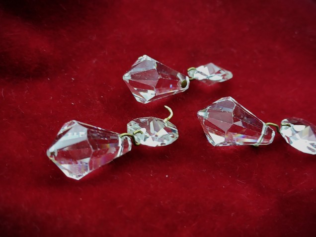 Strass crystal chandelier drops pack of 3