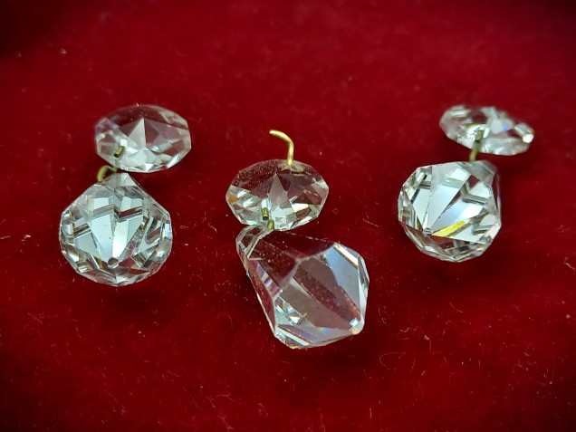 Strass crystal chandelier drops pack of 3