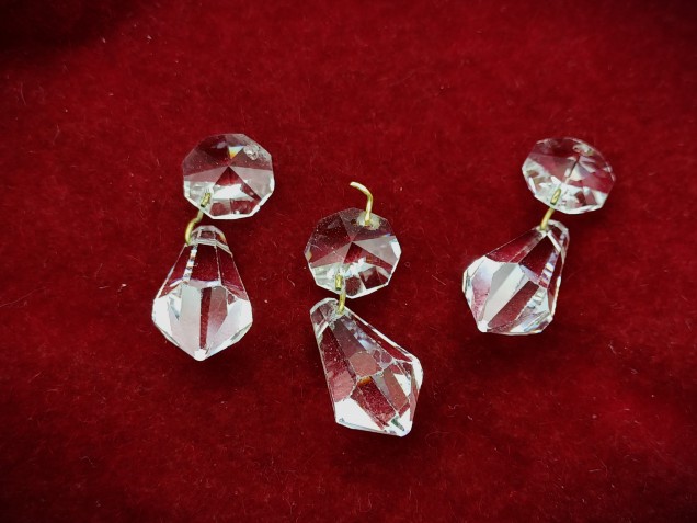 Strass crystal chandelier drops pack of 3