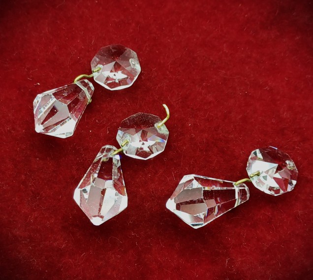 Strass crystal chandelier drops pack of 3