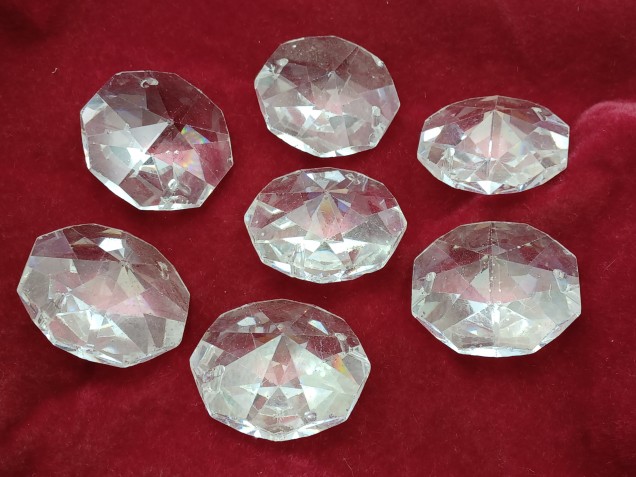 Large Swarovski crystal Chandelier 40mm octagons Vintage 