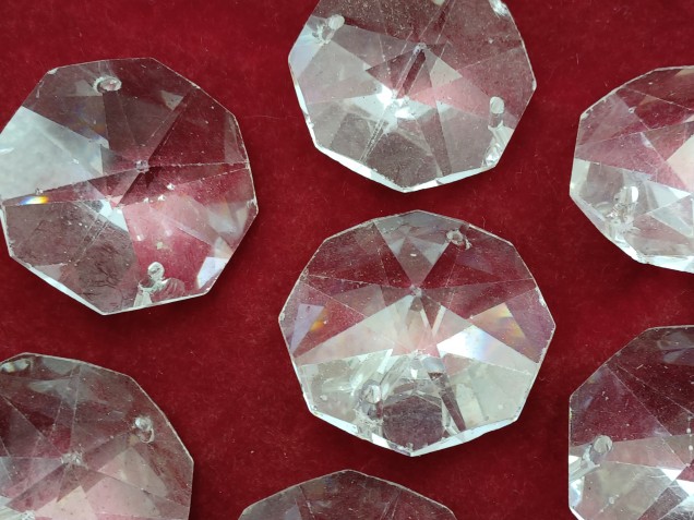 Large Swarovski crystal Chandelier 40mm octagons Vintage 