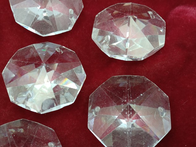 Large Swarovski crystal Chandelier 40mm octagons Vintage 