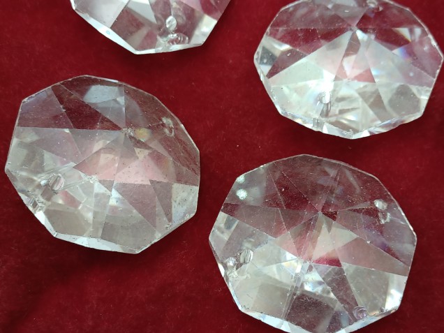 Large Swarovski crystal Chandelier 40mm octagons Vintage 