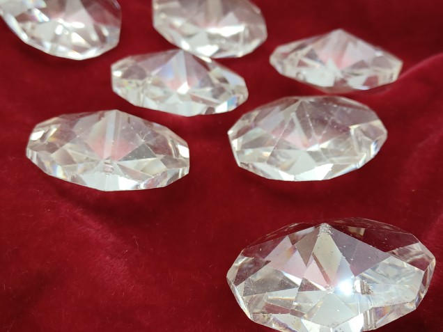 Large Swarovski crystal Chandelier 40mm octagons Vintage 