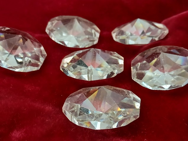 Large Swarovski crystal Chandelier 40mm octagons Vintage 