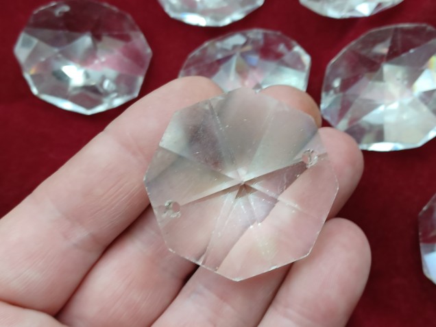 Large Swarovski crystal Chandelier 40mm octagons Vintage 