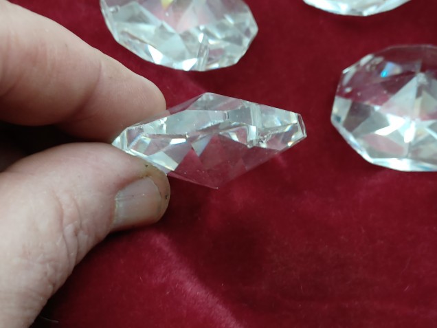 Large Swarovski crystal Chandelier 40mm octagons Vintage 